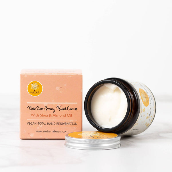 Rose non-greay hand cream by sintra naturals image 2
